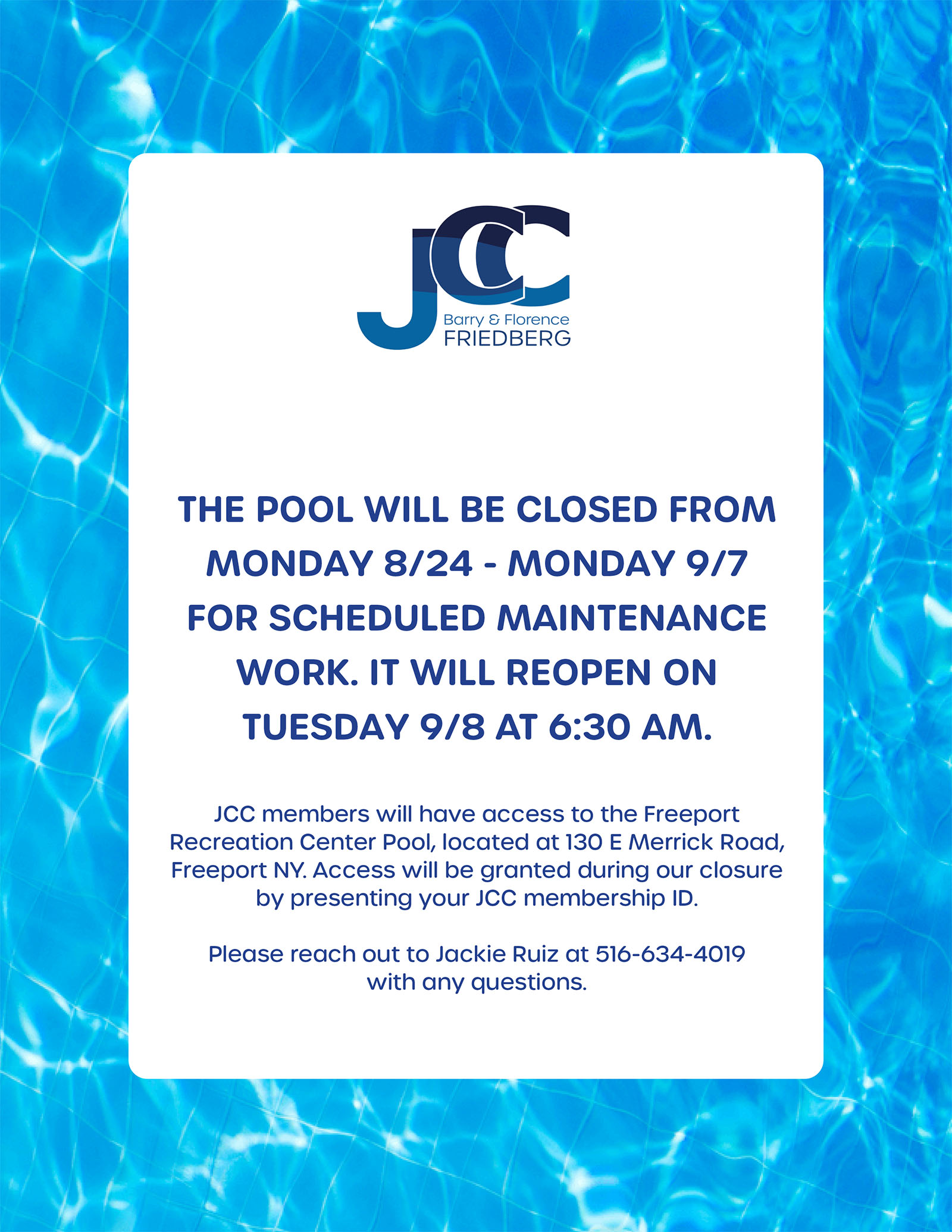August Pool Closure 2026_